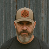 Greenport Jerky Company — Richardson 112 Trucker Hat with Custom Leather Patch. NOT AVAILABLE UNTIL DEC 15, 2025 PRE-ORDER YOURS NOW