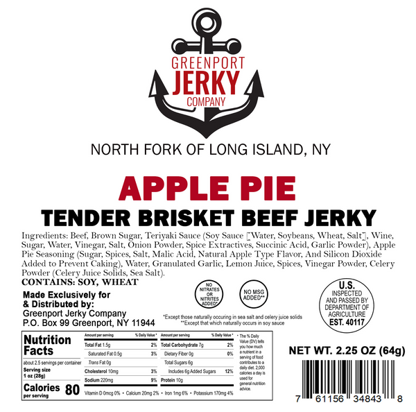APPLE PIE BEEF JERKY NEW LIMITED FALL FLAVOR
