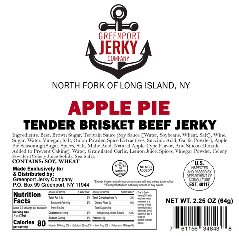 APPLE PIE BEEF JERKY NEW LIMITED FALL FLAVOR