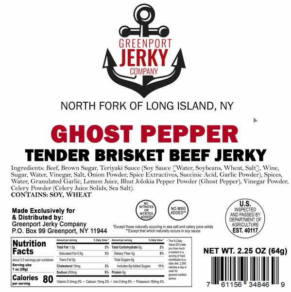 Ghost Pepper Tender Brisket Beef Jerky