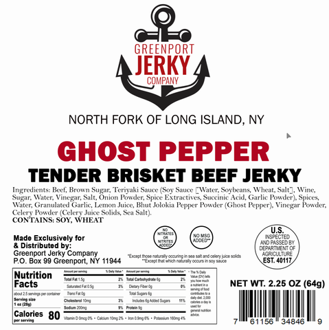 Ghost Pepper Tender Brisket Beef Jerky