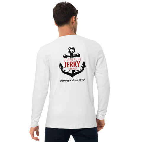 "Jerking it since 2016" Long Sleeve Fitted Crew **This products not available for custom gift box**